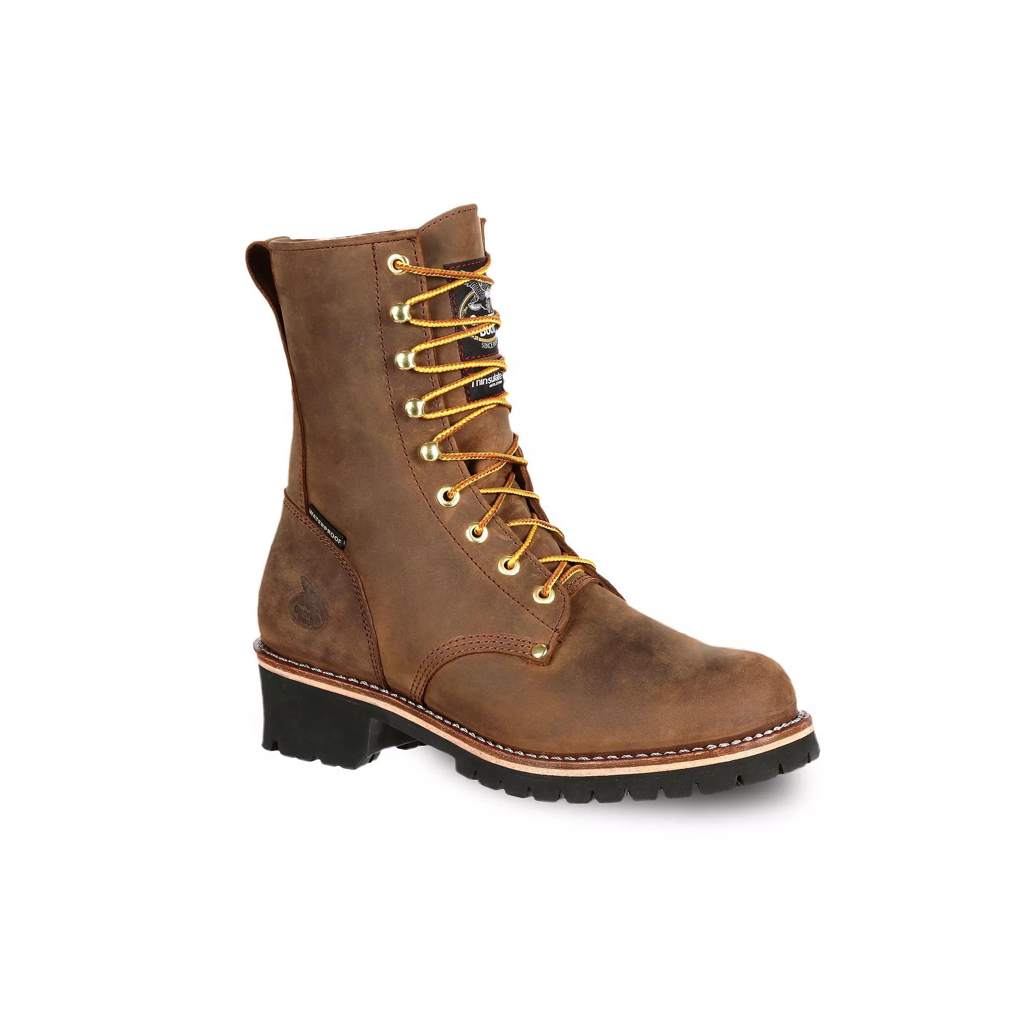 Georgia Boots Logger Insulated Men's Waterproof Steel Toe Work Boots, Size: 10.5, Brown Product Image