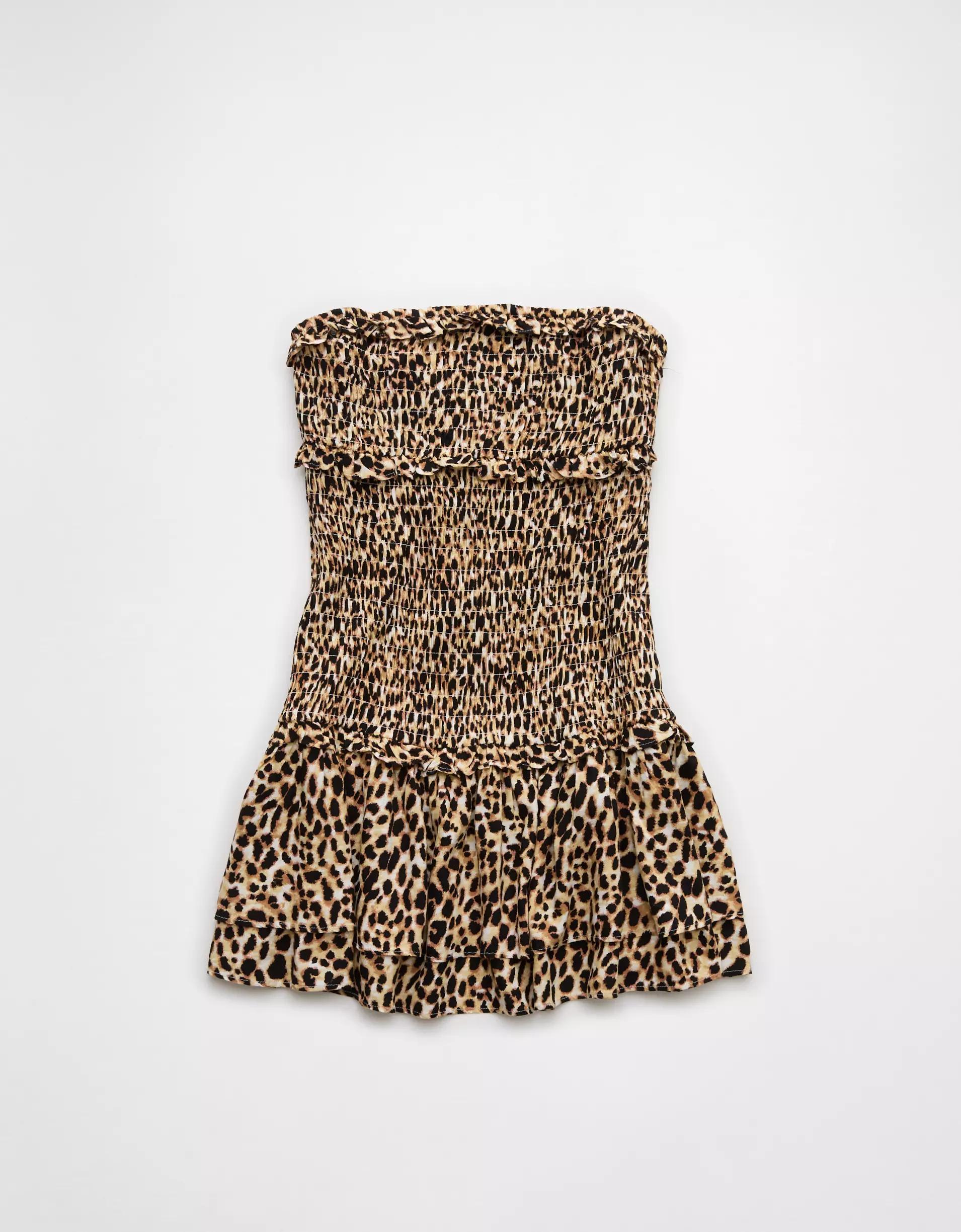 AE Smocked Ruffle Mini Dress Product Image