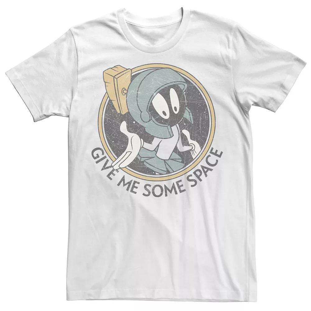 Men's Looney Tunes Marvin The Martian Give Me Some Space Portrait Tee, Size: Small, White Product Image