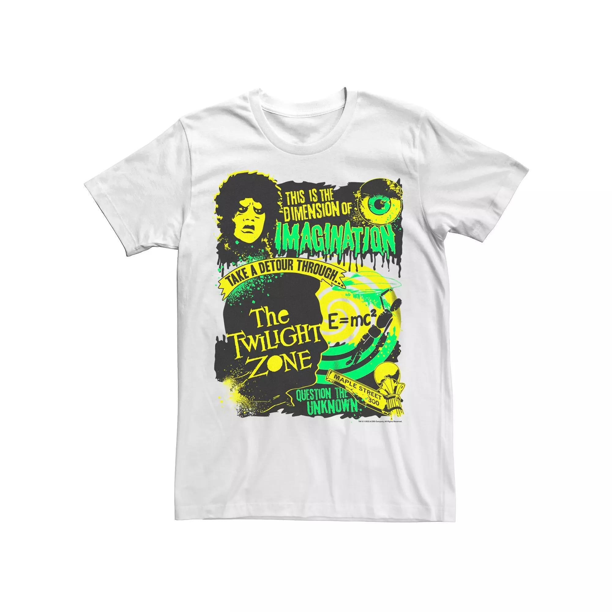 Men's The Twilight Zone Dimension Of Imagination Tee, Size: XS, White Product Image