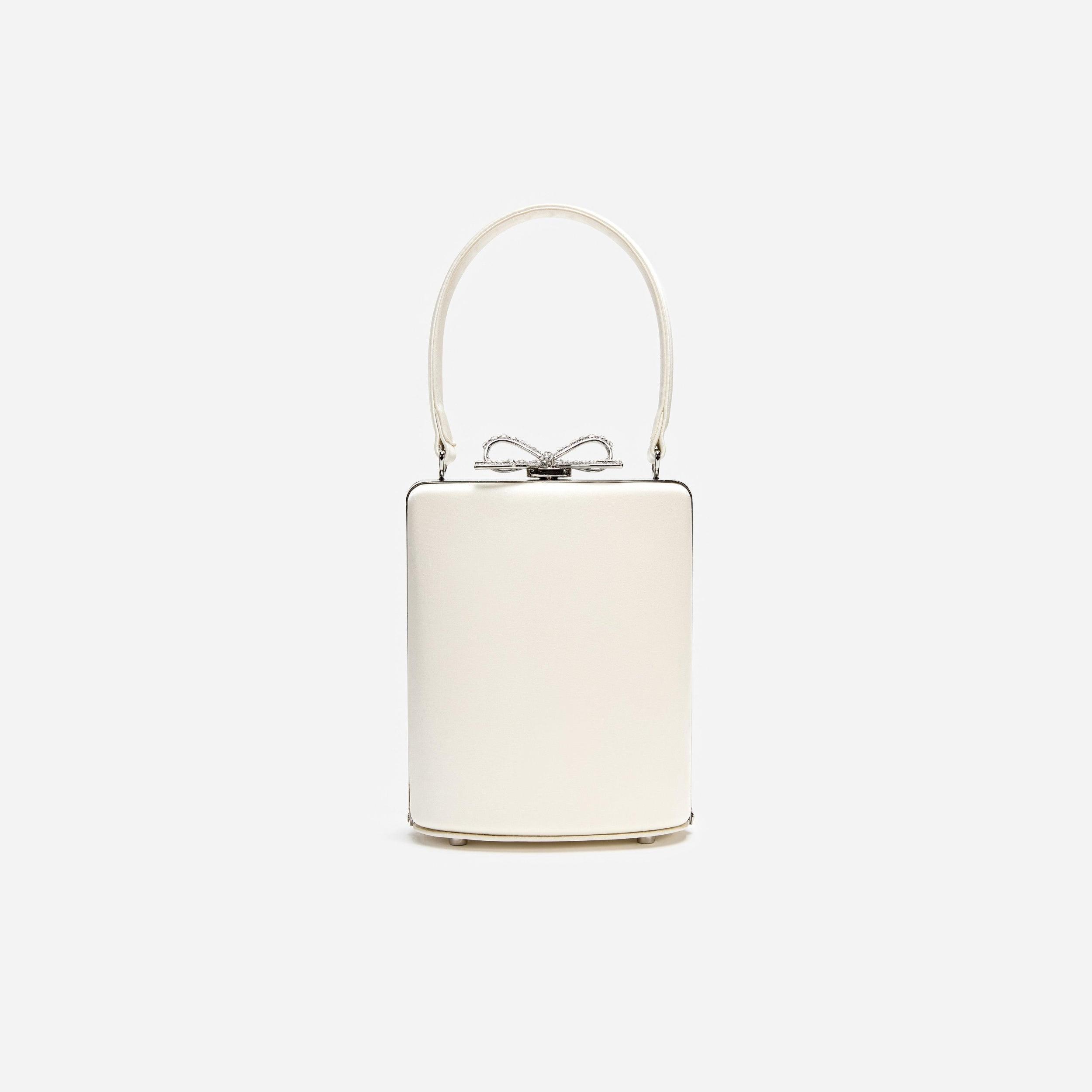 Champagne Satin Mini Bow Bag Product Image
