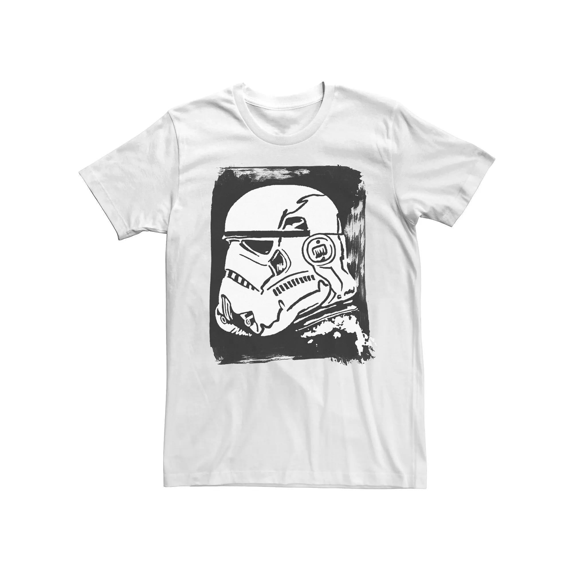 Men's Star Wars Stormtrooper Paint Smear Stamp Graphic Tee, Size: Medium, White Product Image