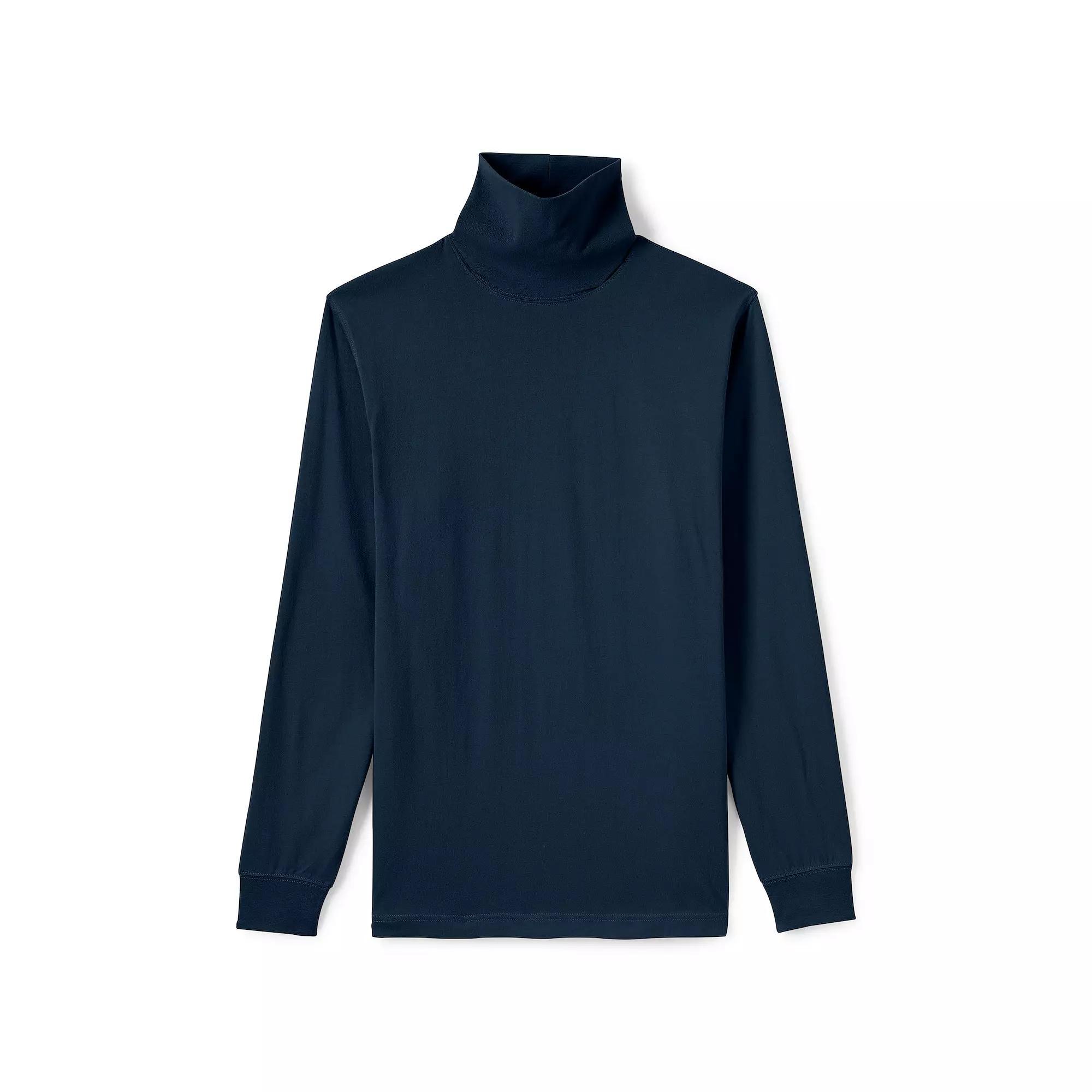Big & Tall Lands End Super-T Classic-Fit Turtleneck, Mens Product Image