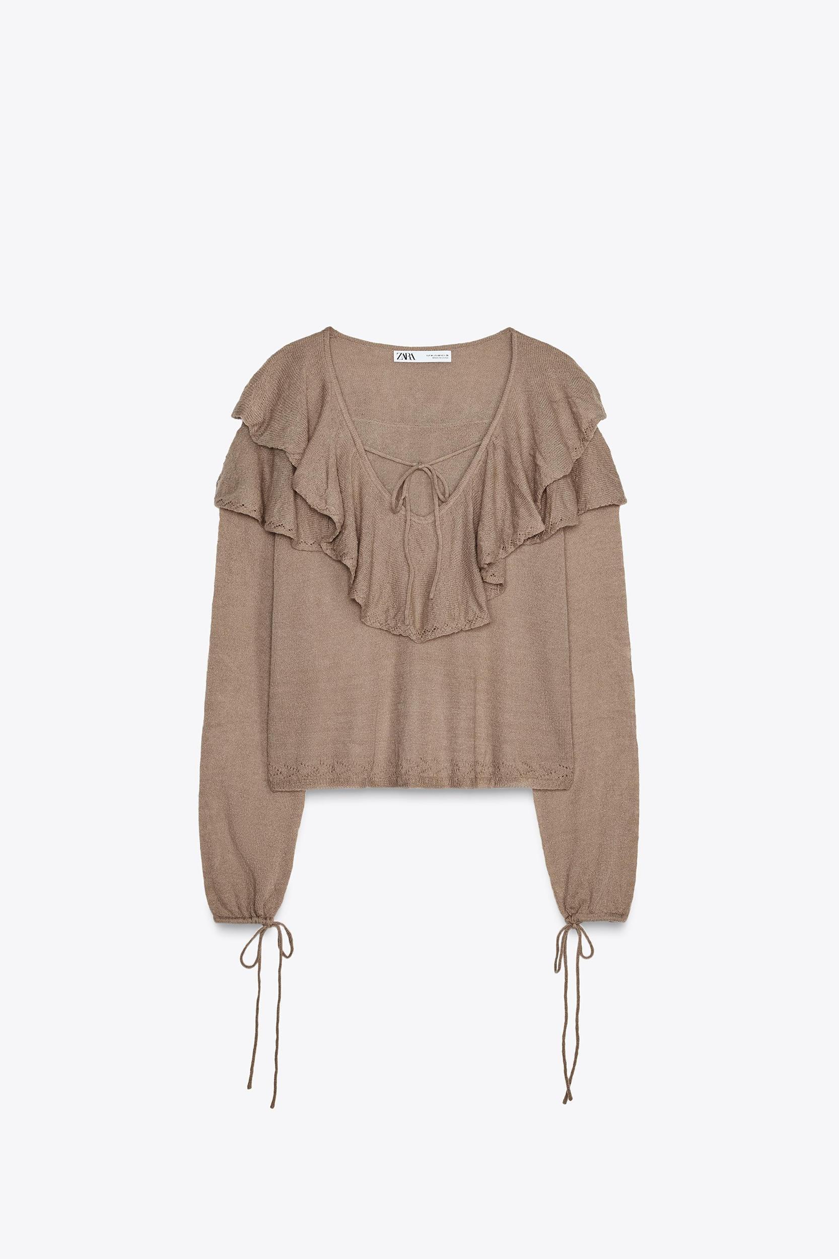 RUFFLED KNIT TOP Product Image