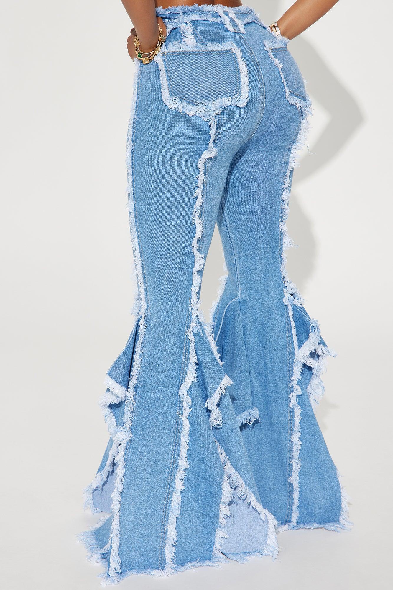 Nothing But Vibes Stretch Flare Jeans - Medium Wash Product Image