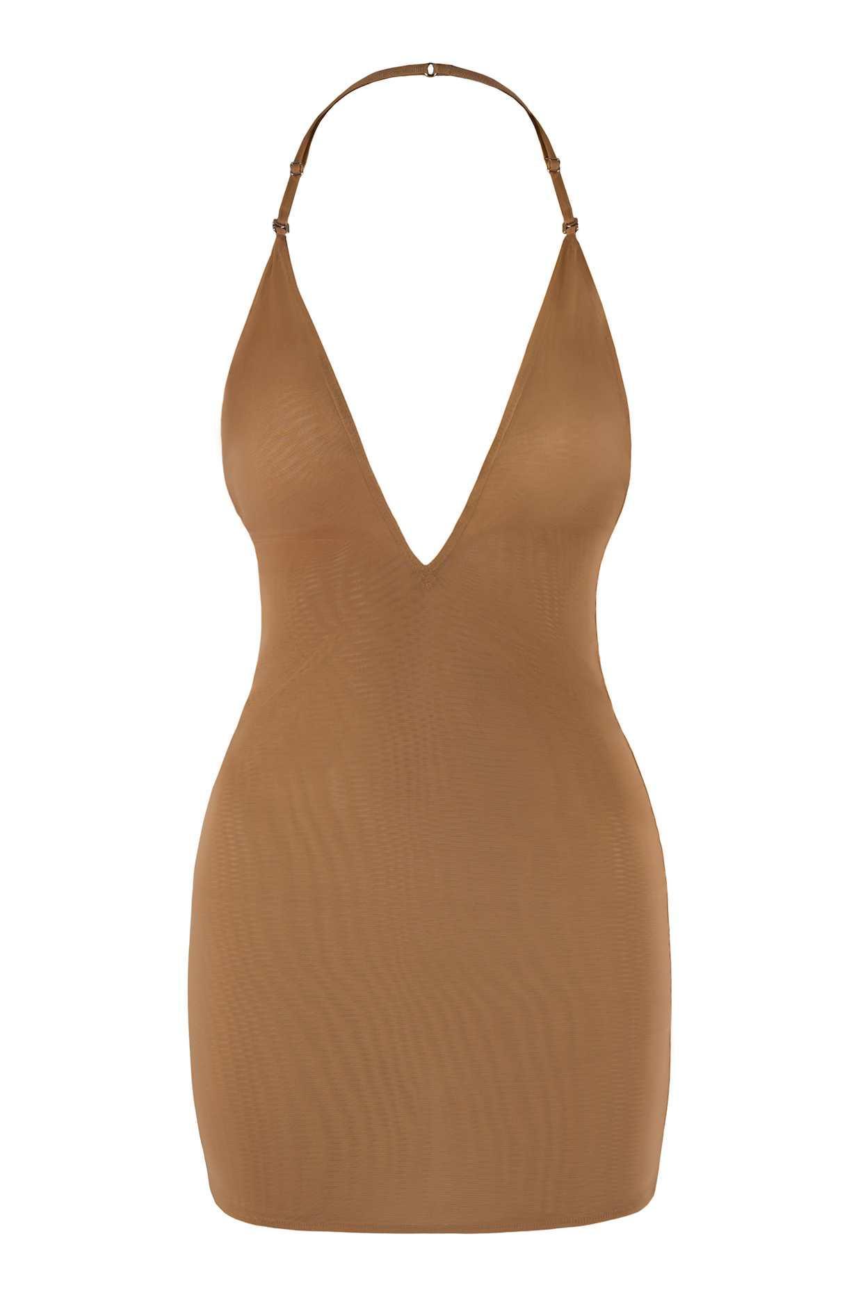 Intimates Soft Mesh Multiway Mini Dress in Honey Product Image