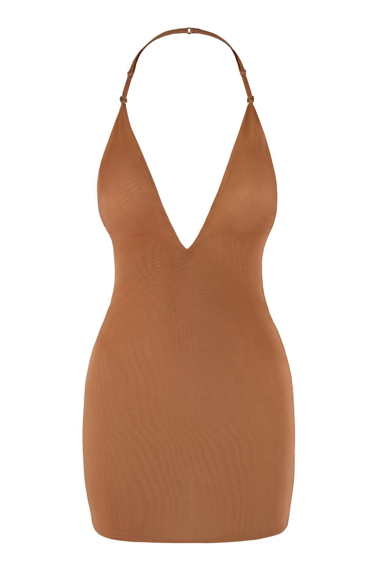 Intimates Soft Mesh Multiway Mini Dress in Honey Product Image