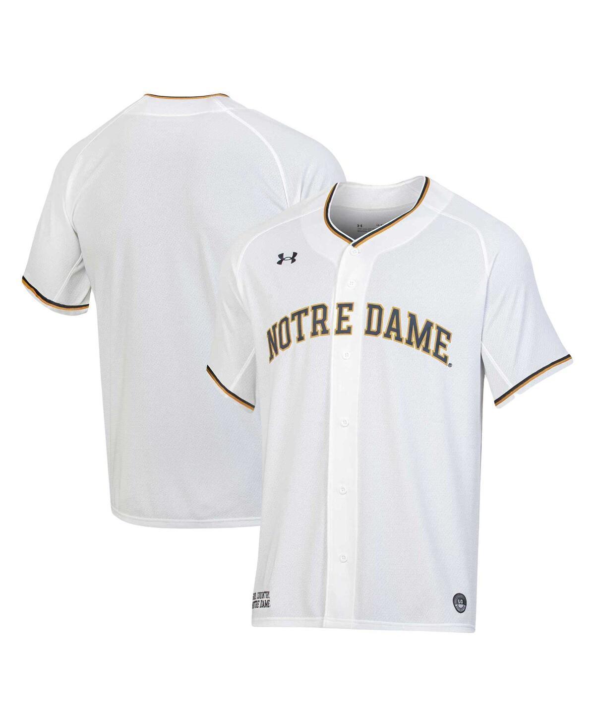 Men's Under Armour White Notre Dame Fighting Irish Replica Baseball Jersey, Size: 3XL Product Image