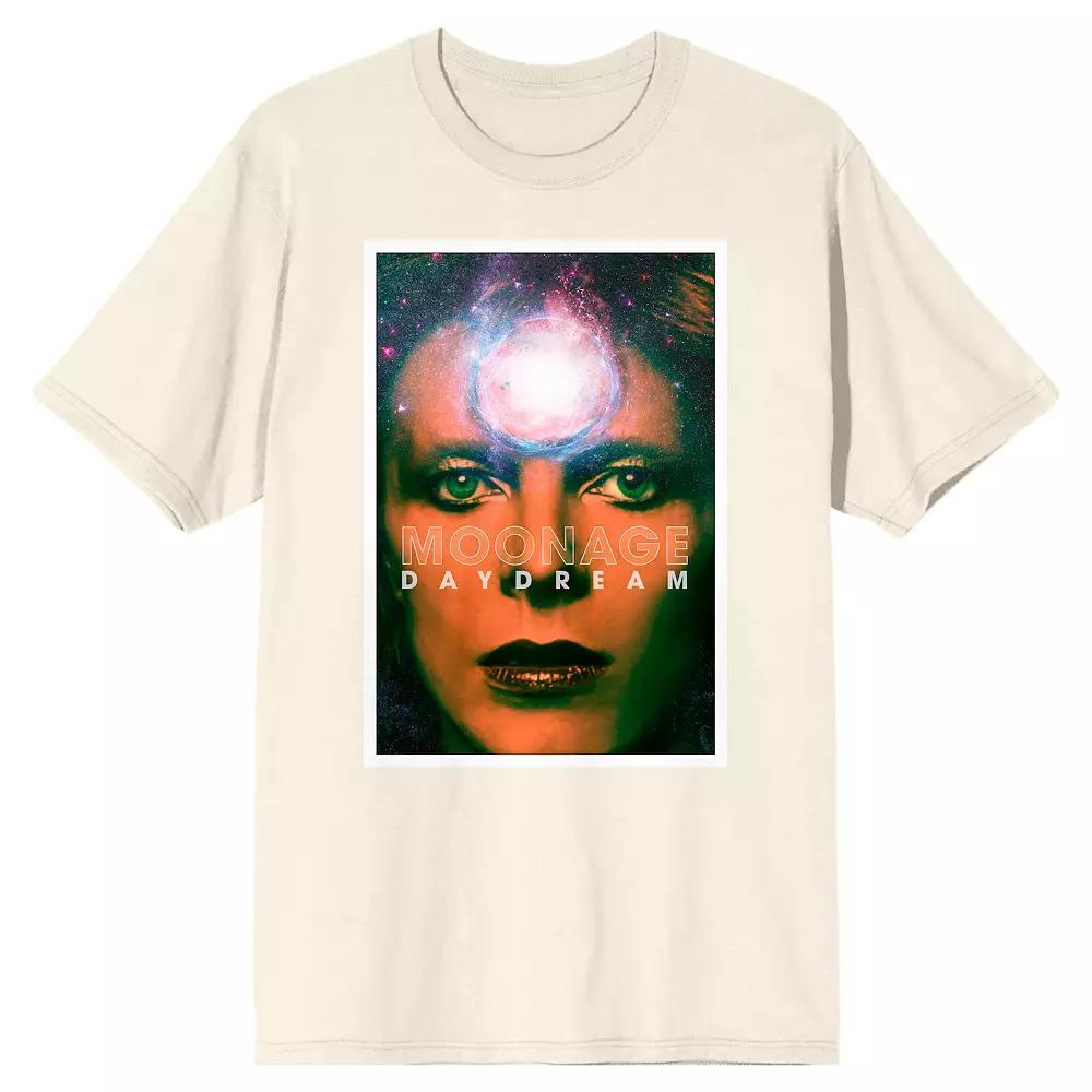 Men's David Bowie Close Up Face Graphic Tee, Size: Medium, Off White Product Image