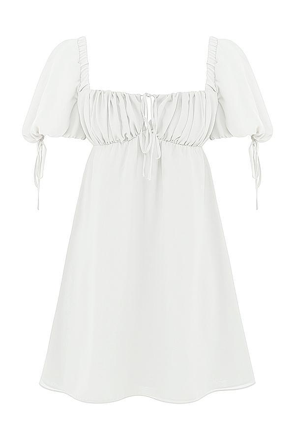 Princess Ivory Georgette Mini Dress Product Image