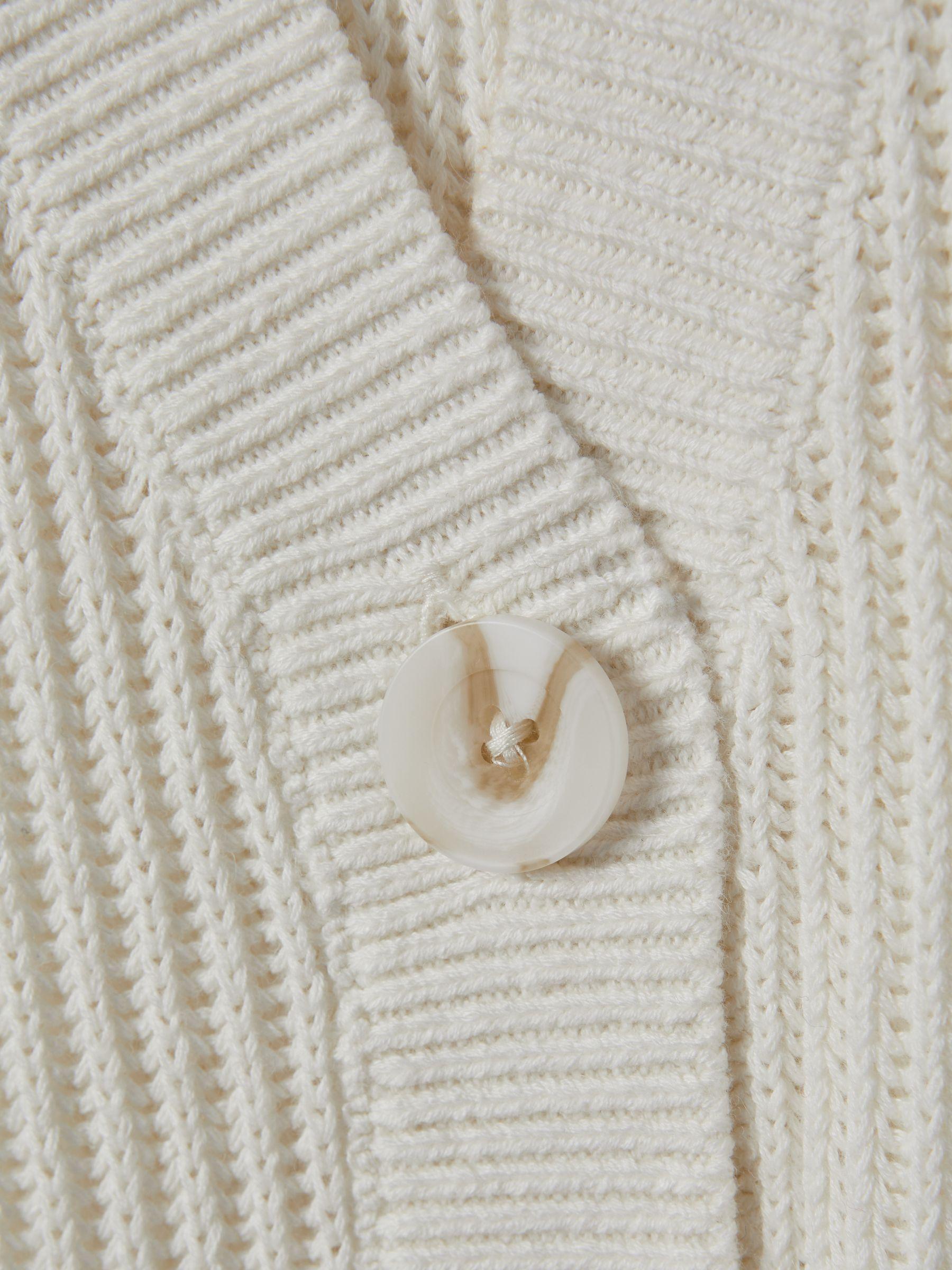 Knitted Halter Neck Top With Linen in Ivory Product Image