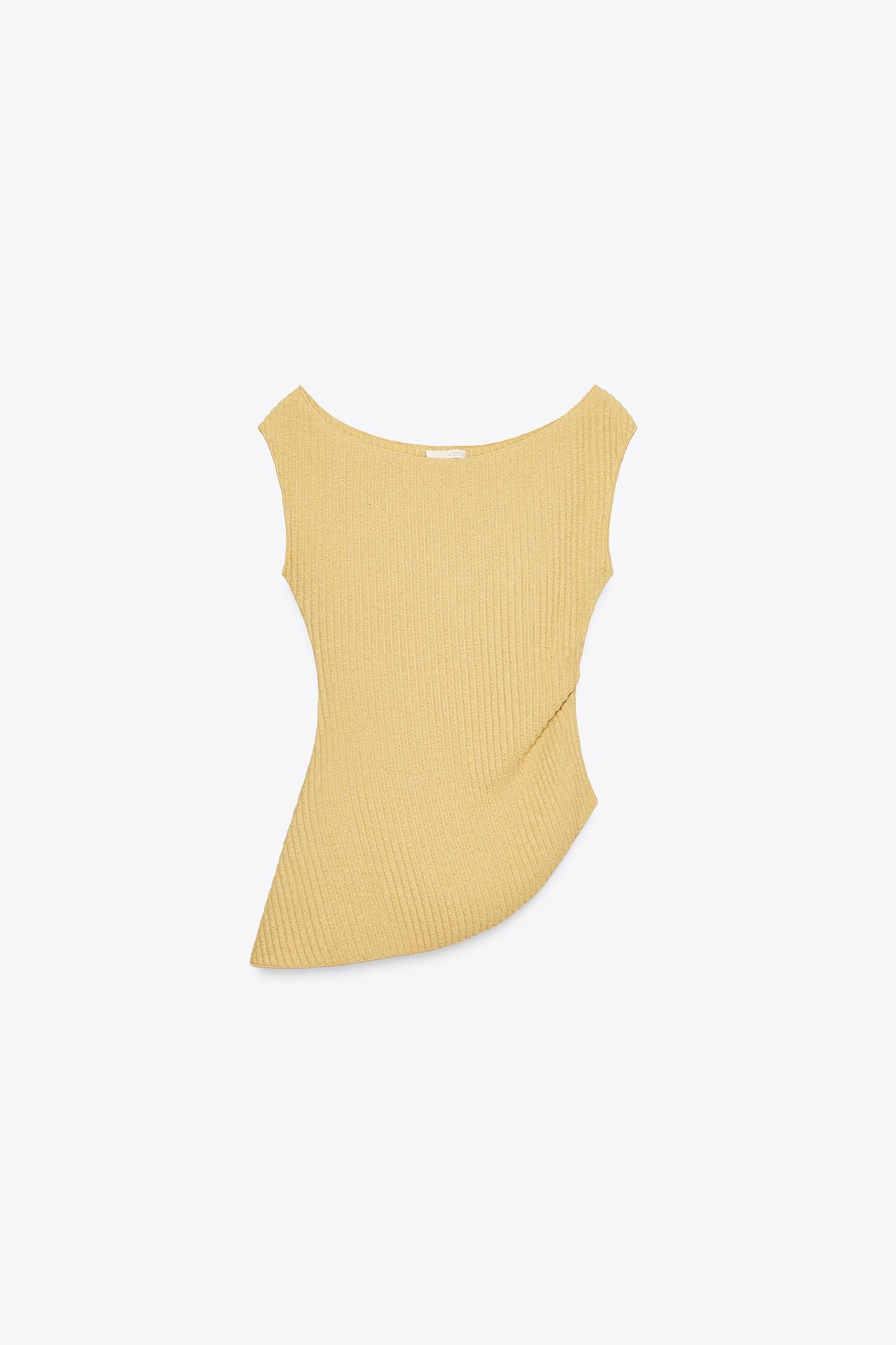 DRAPED TEXTURED TOP Product Image