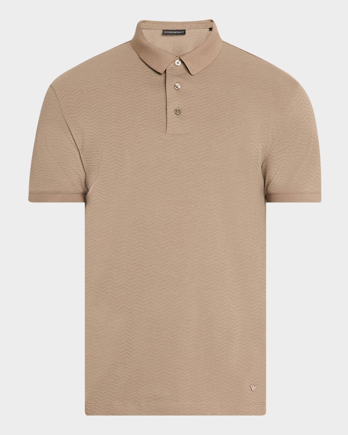 Mens Chevron Cotton Jersey Polo Shirt Product Image