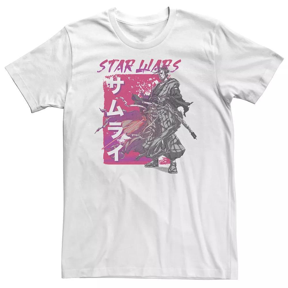 Big & Tall Star Wars: Visions Samurai Grunge Logo Tee, Men's, Size: XL Tall, White Product Image