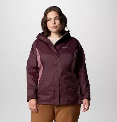 Plus Size Columbia Arcadia™ II Hooded Packable Jacket, Women's, Size: 1XL, New Black Product Image