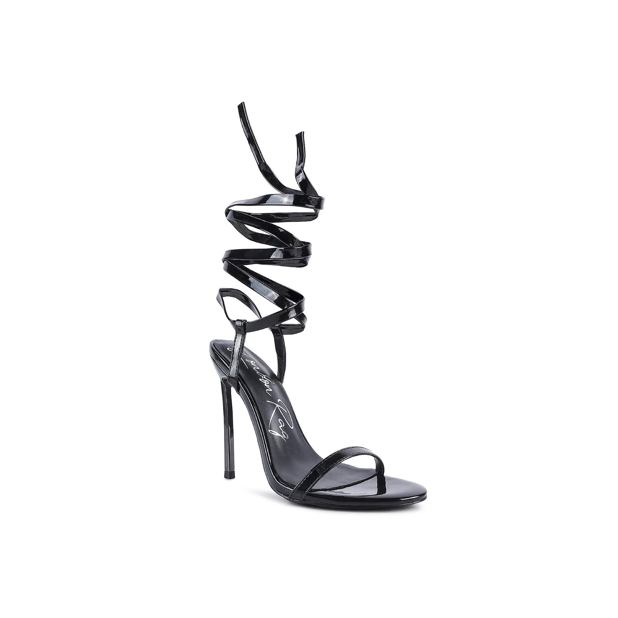 London Rag Smacker Women's Lace-Up Dress Sandals, Size: 8, Silver Product Image