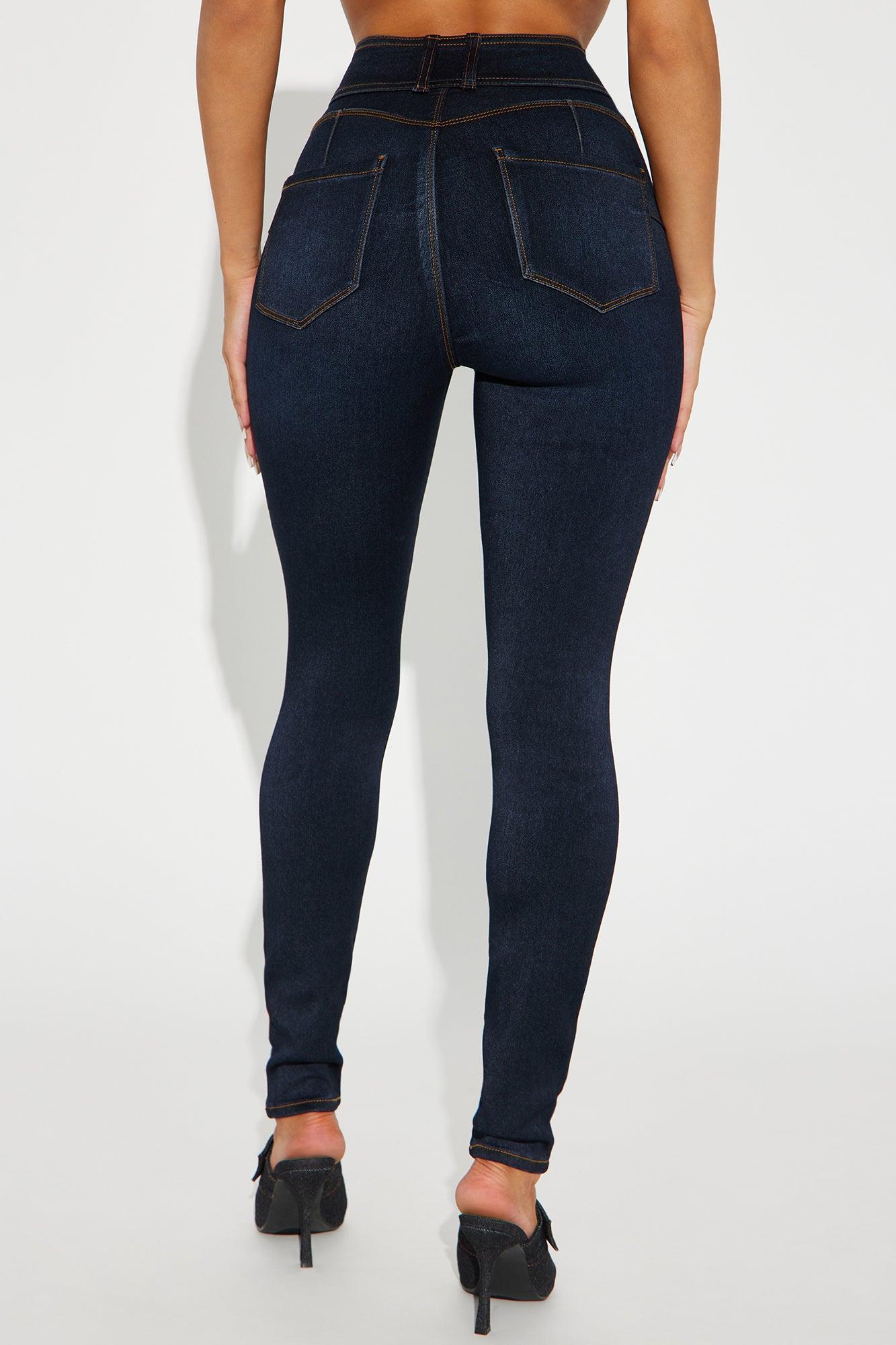 Snatch Me Tight Booty Lifter Skinny Jeans - Dark Wash Product Image