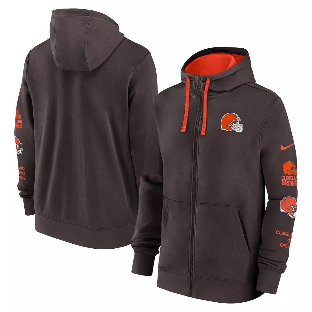 Men's Nike Black Cincinnati Bengals Club Full-Zip Hoodie Jacket, Size: 2XL Product Image