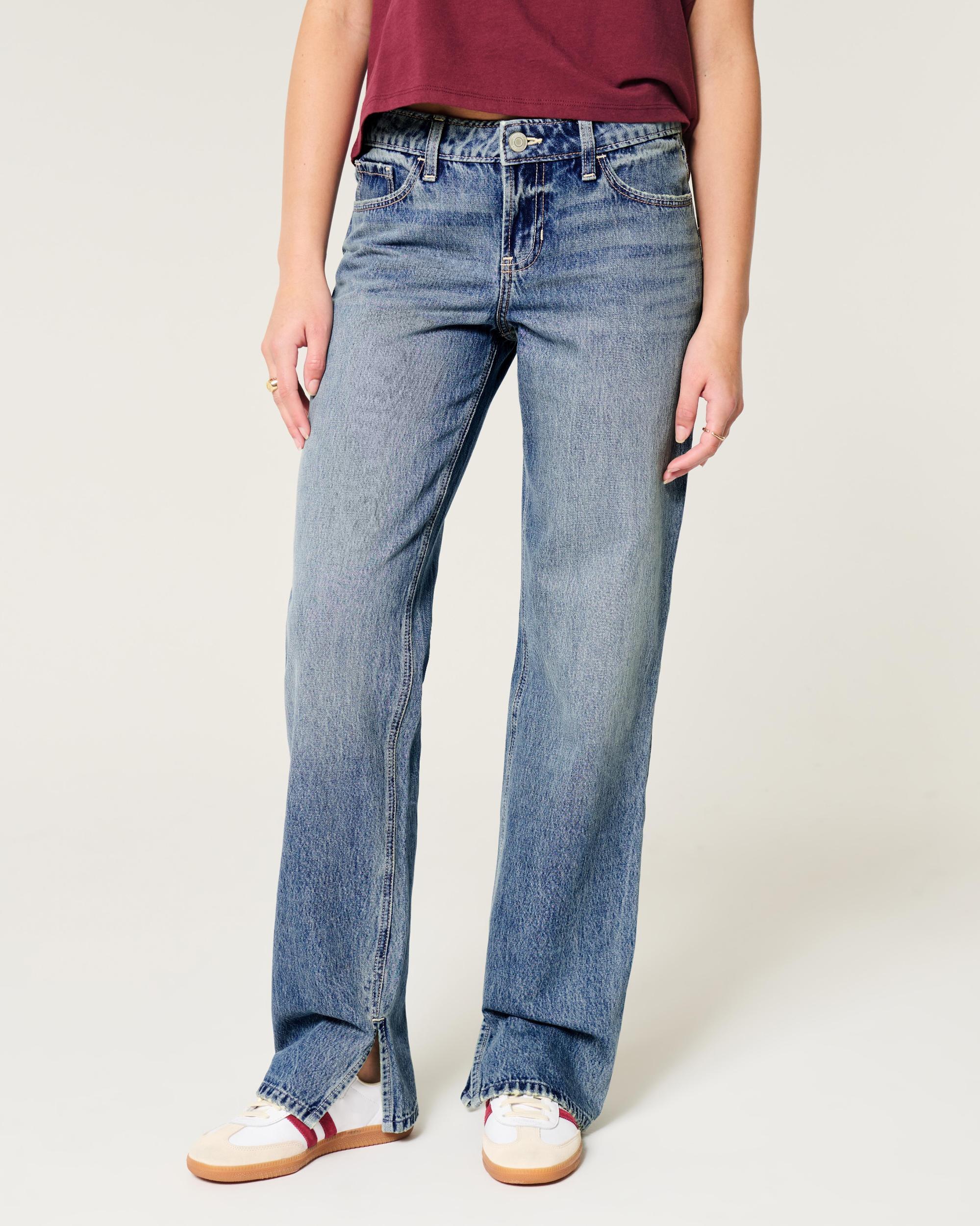 Low-Rise Light Wash Loose Jeans Product Image