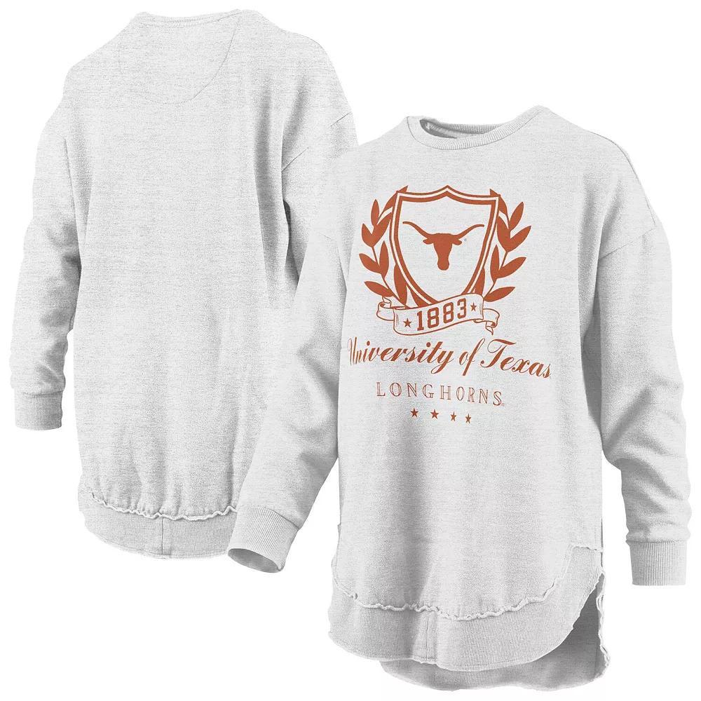 Women's Pressbox Heather Gray Texas Longhorns Field Day Melange Poncho Pullover Sweatshirt, Size: Large, Grey Product Image