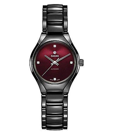 RADO Womens True Automatic Diamonds Grey Ceramic Bracelet Watch Product Image