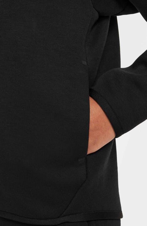 Nike Kids' Tech Fleece Full Zip Hoodie in Black/Black/Black/Black at Nordstrom, Size Xs Product Image