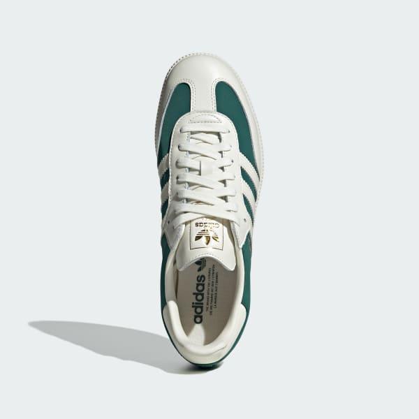 Mens adidas Samba OG Athletic Shoe Off White / Collegiate Green Product Image