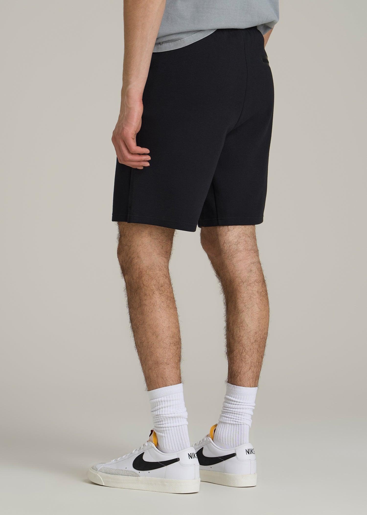 Utility Fleece Shorts for Tall Men in Black Product Image