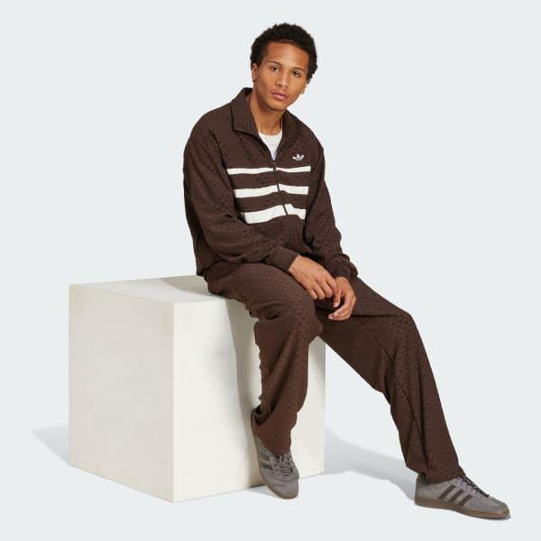 adidas Monogram Track Pants Dark Brown M Mens Product Image
