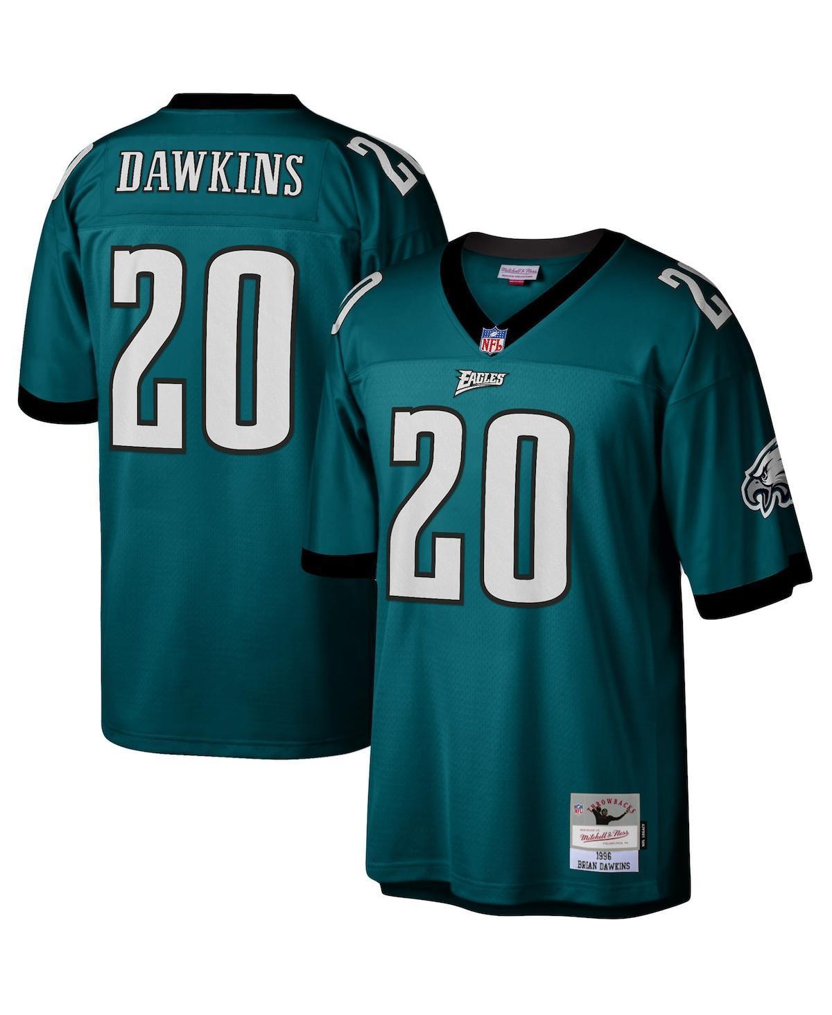 Men's Mitchell & Ness Brian Dawkins Midnight Green Philadelphia Eagles 1996 Legacy Replica Jersey, Size: 4XL Product Image