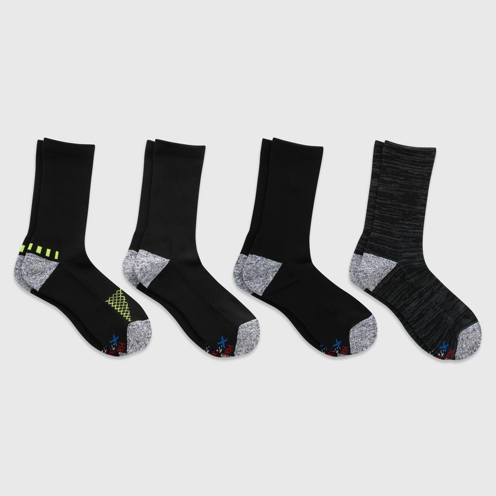 Hanes Premium Mens Performance Filament Crew Socks 4pk 6-12: Breathable, Moisture Wicking, Cushioned Sole Product Image