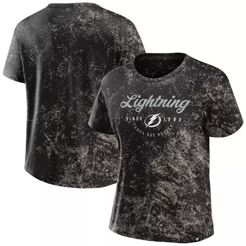 Women's Fanatics Branded  Black Tampa Bay Lightning Breakaway T-Shirt, Size: 2XL, Lgh Black Product Image