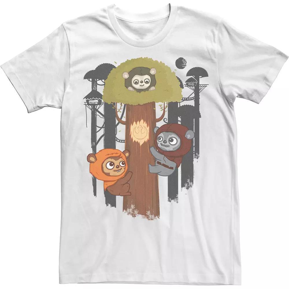 Men's Star Wars Rebel Ewoks Pop Tee, Size: Large, White Product Image