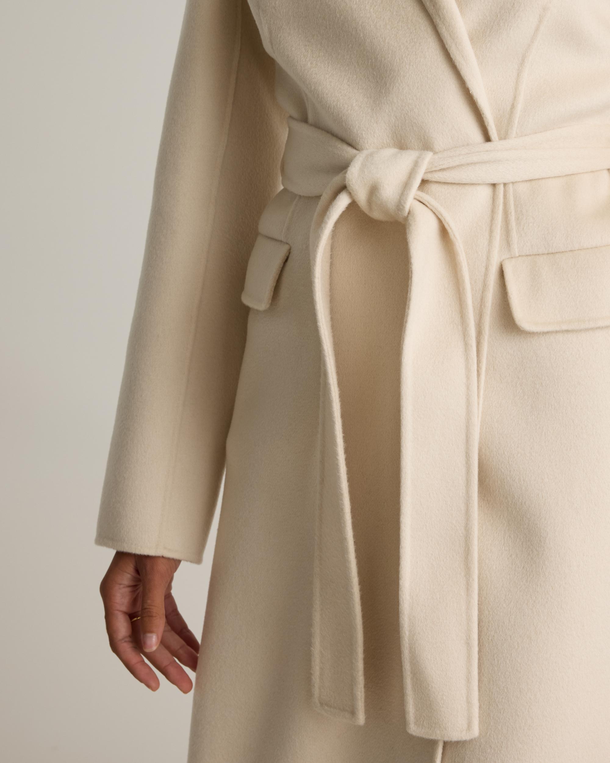Quince | Women's 100% Mongolian Cashmere Double-Faced Wrap Coat Size XL Product Image
