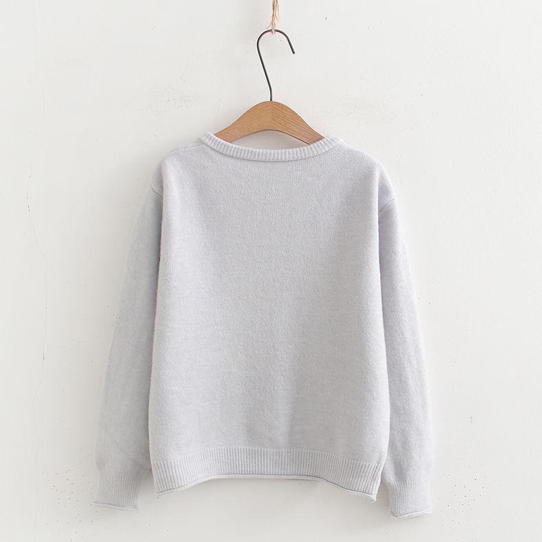 Scallop Trim Collar Button-Up Cardigan Product Image