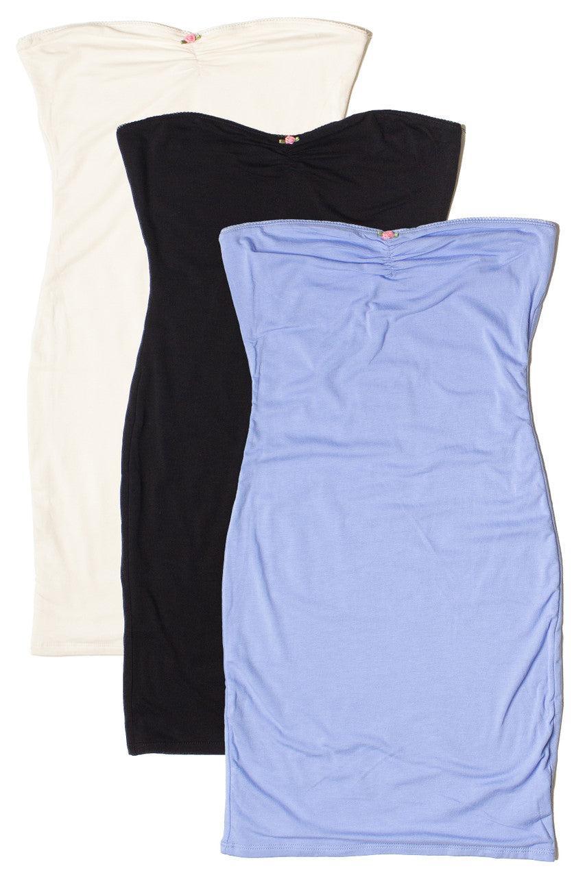 Rose Bud Strapless Bodycon Mini  Dress Product Image