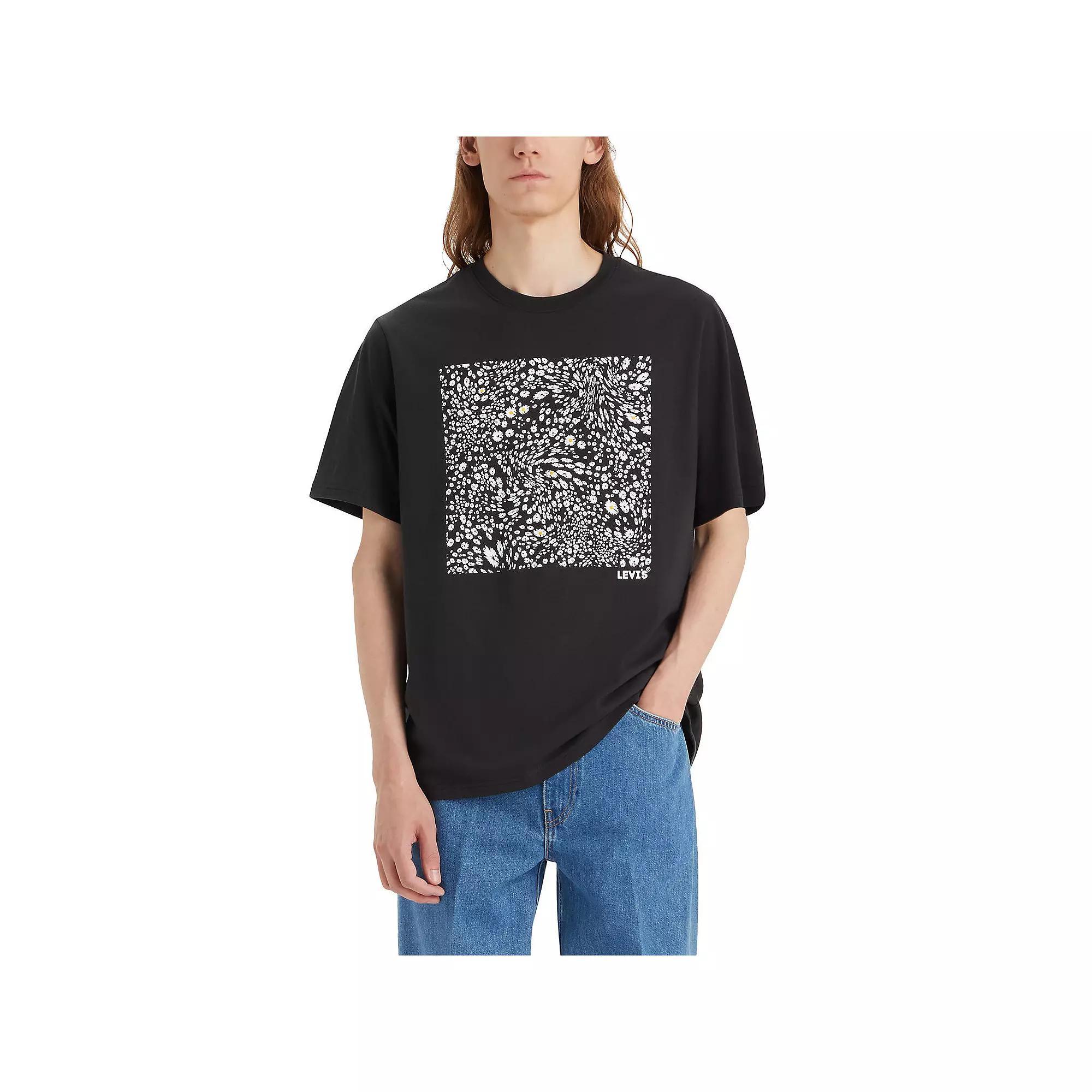 Men's Levi's® Relaxed-Fit Short-Sleeve Graphic Tee, Size: Large, Floral Black Product Image