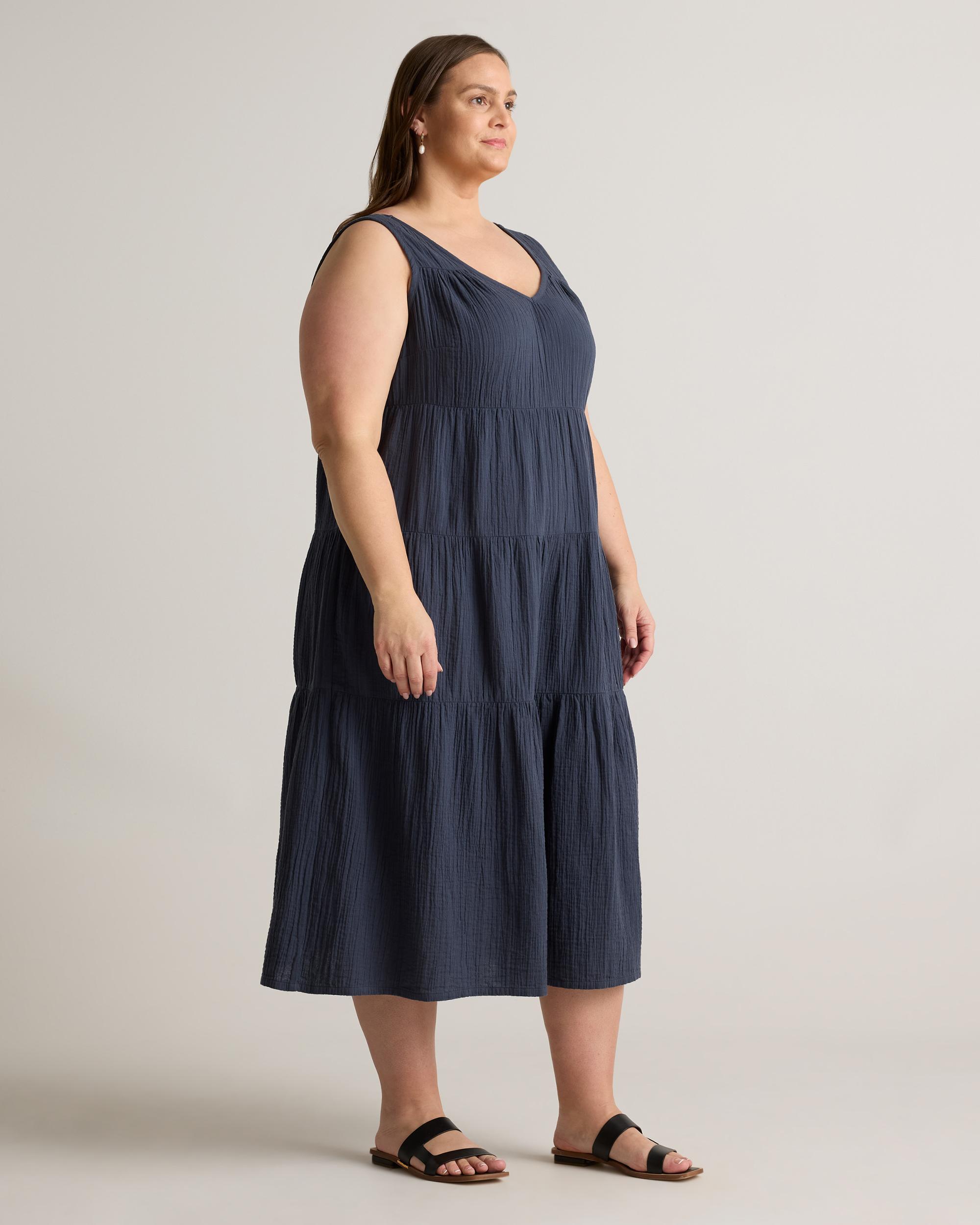 Quince | Women's Gauze Tiered Maxi Dress Organic Cotton Product Image
