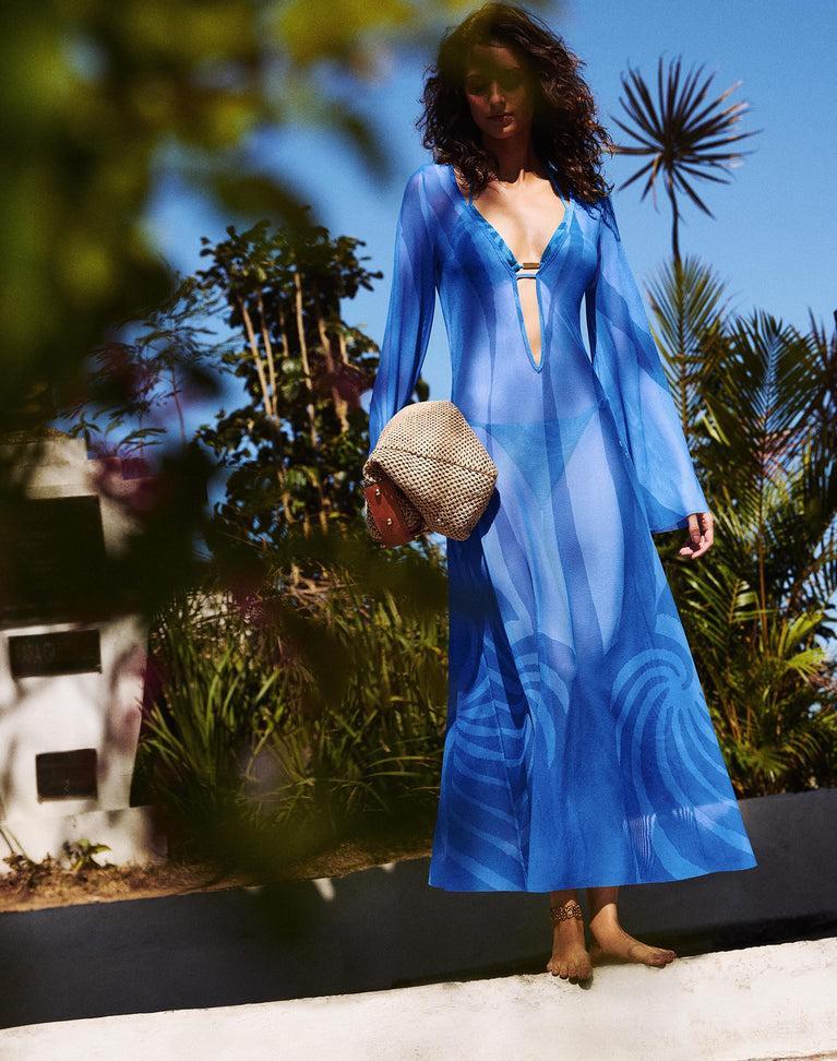 Lidi Long Cover Up Tunic - Neptune Product Image