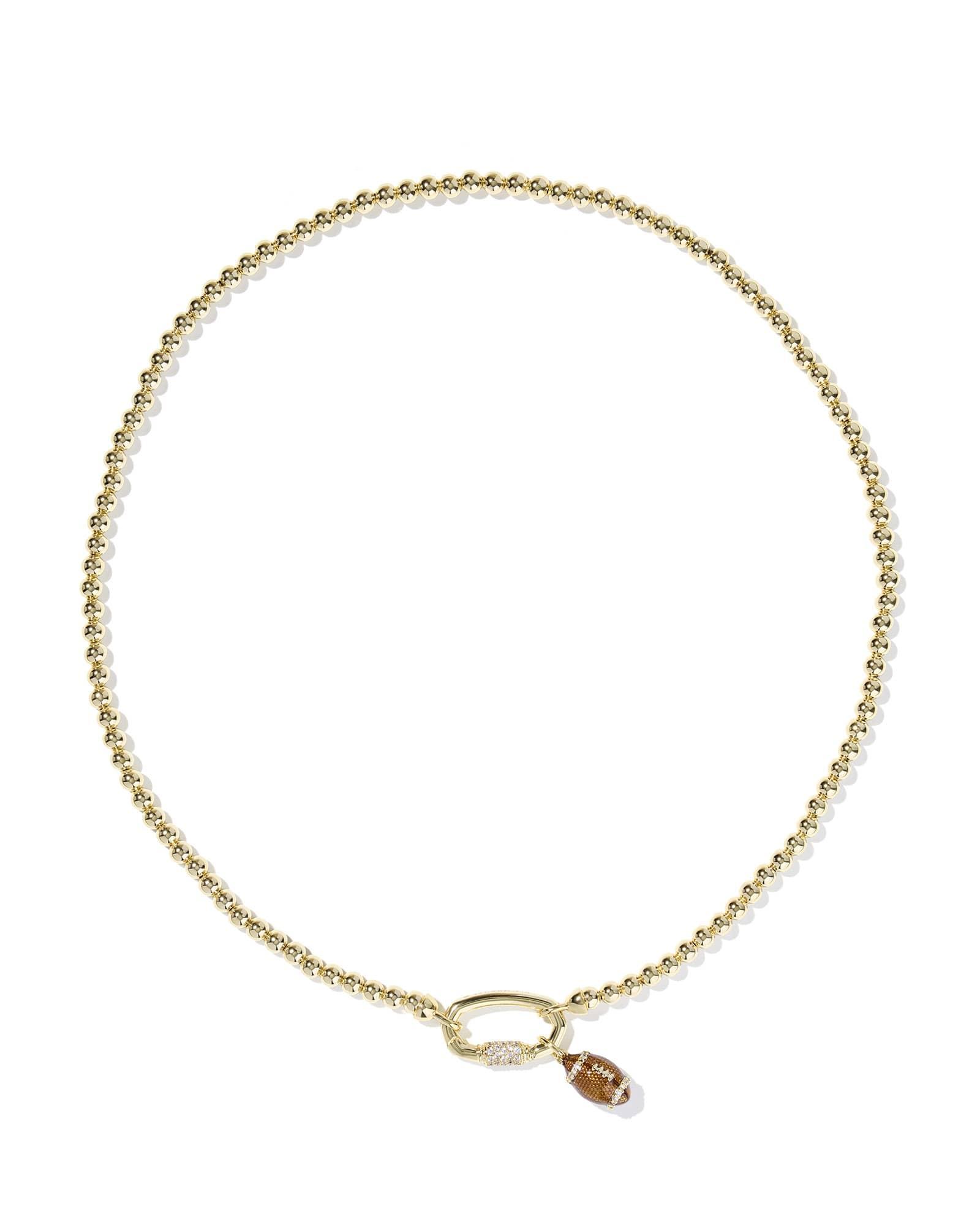 Football Gold Metal Strand Necklace Product Image