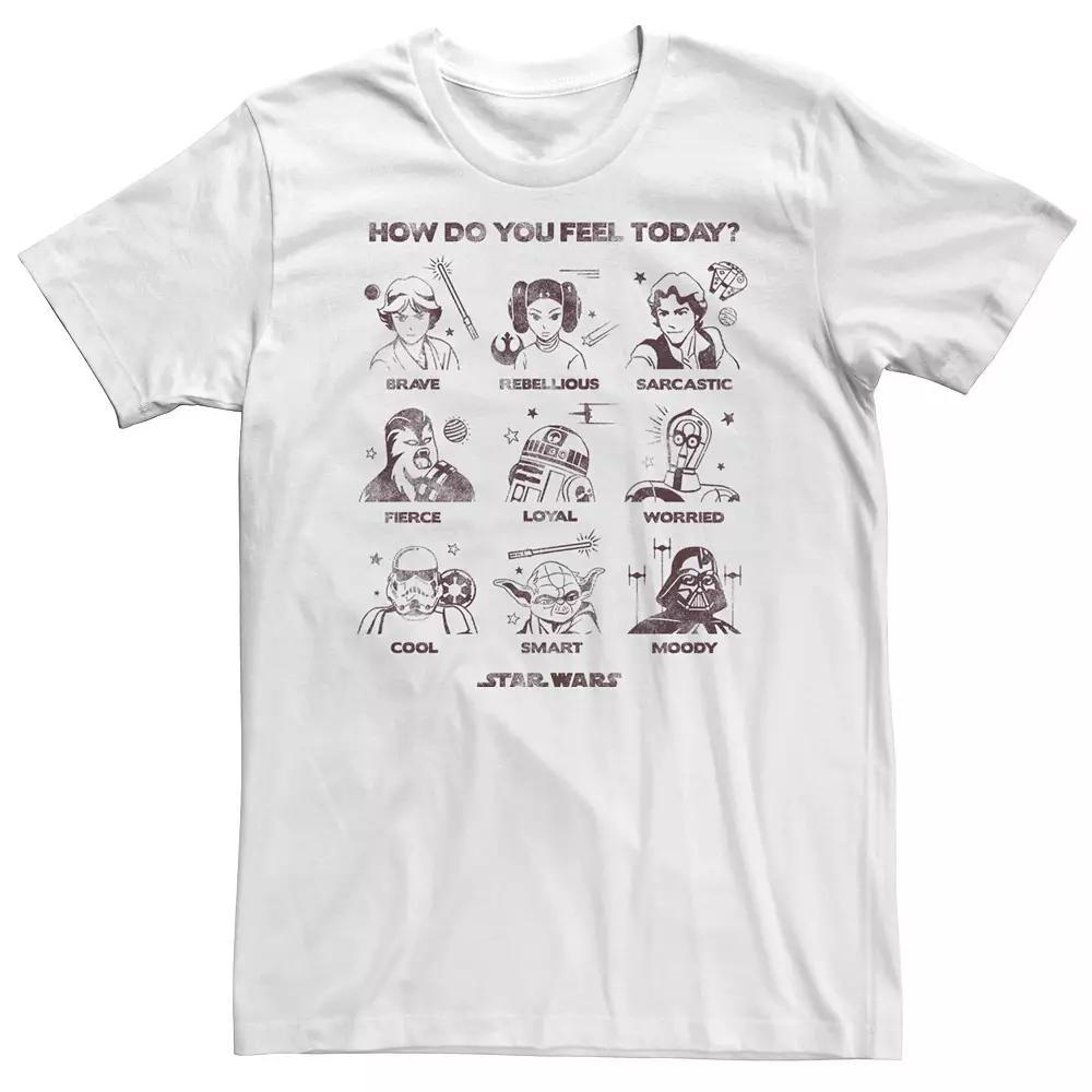 Big & Tall Star Wars Feelings Group Poster Tee, Men's, Size: XL Tall, White Product Image