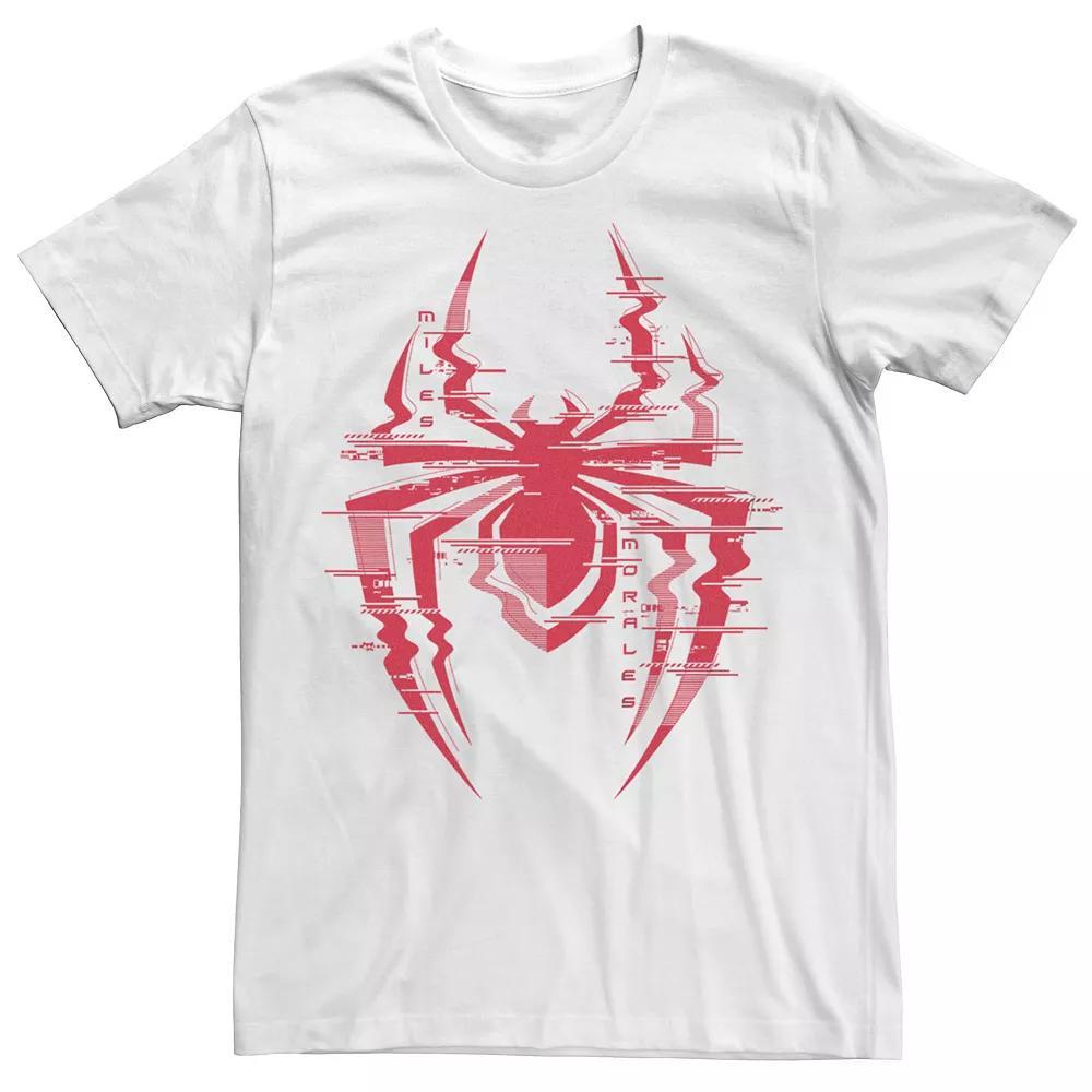 Men's Marvel Comics Retro Ultimate Spider-Man Glitch Logo Graphic Tee, Size: Small, White Product Image