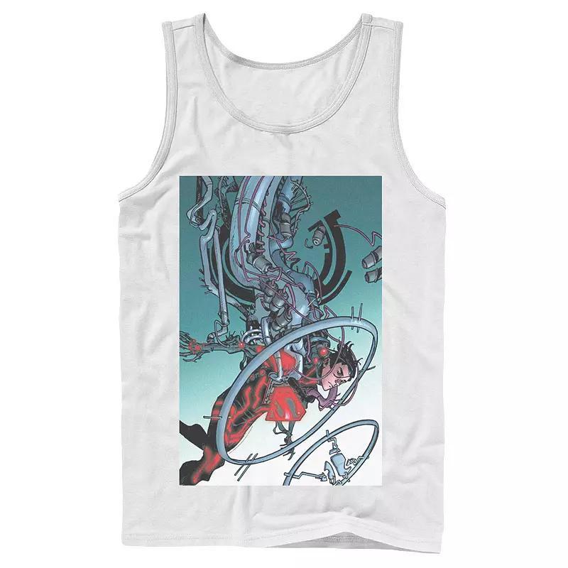 Men's DC Comics Superman Mechanics Comic Poster Tank Top, Size: XL, Black Product Image