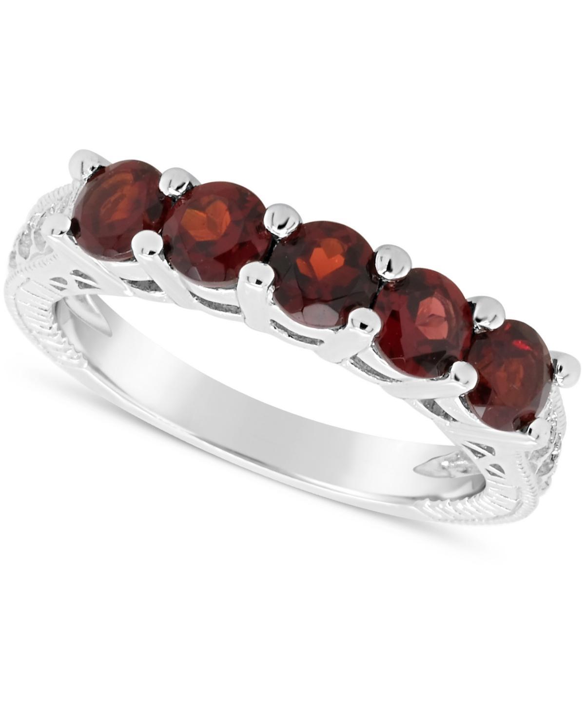 Celebration Gems Sterling Silver Garnet Five-Stone Ring, Women's, Size: 7, Multicolor Product Image
