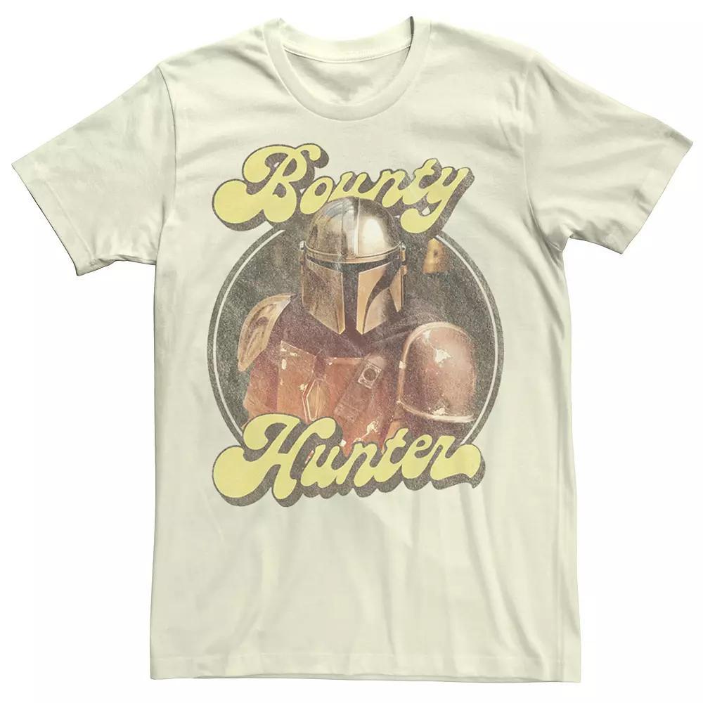 Men's Star Wars The Mandalorian Retro Bounty Hunter Tee, Size: 3XL, Natural Product Image