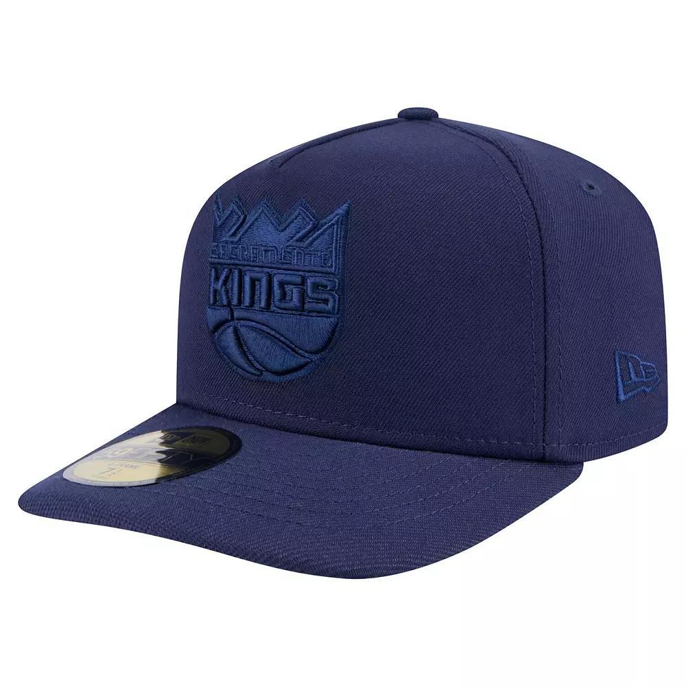Men's New Era  Navy Sacramento Kings Colorpack A-Frame Pinch Front 59FIFTY Fitted Hat, Size: 7 1/4, Kng Blue Product Image