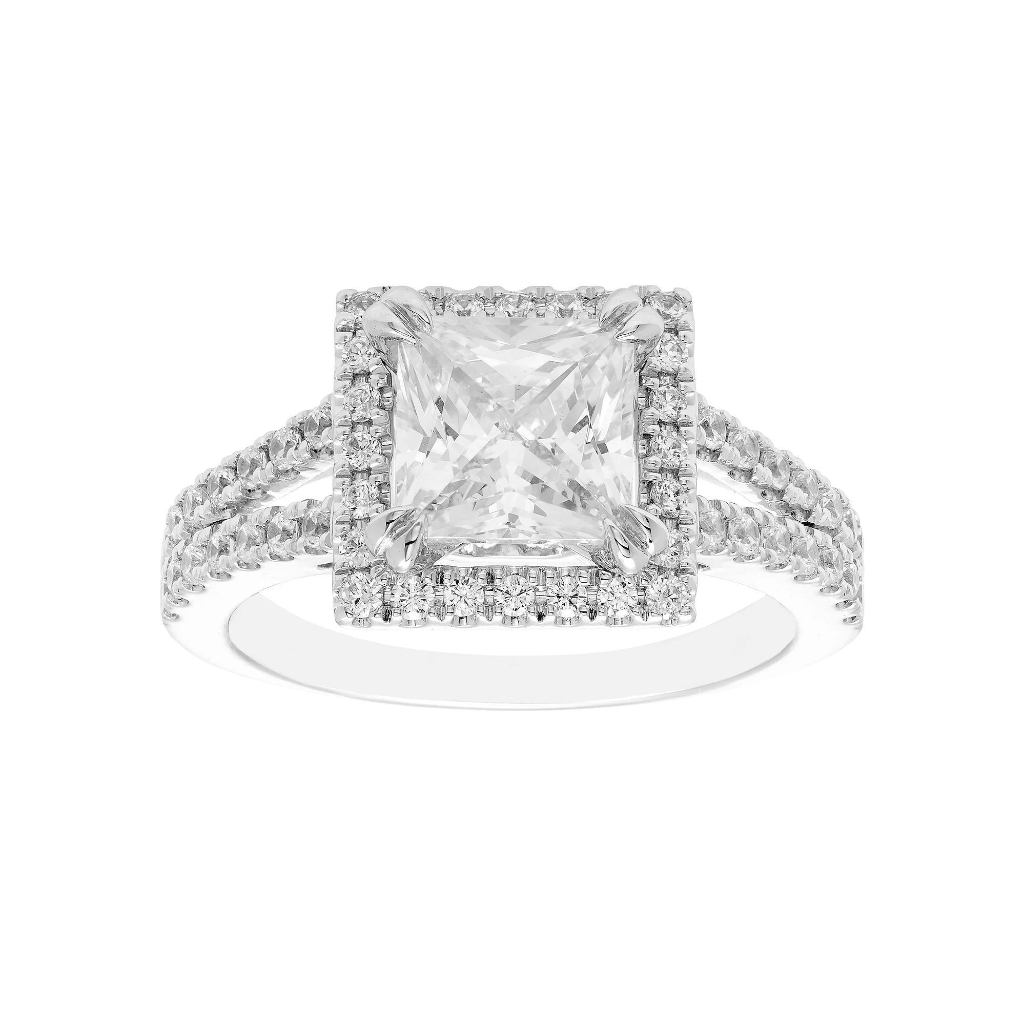Evergreen Diamonds 14k White Gold 2 1/2 Carat T.W. IGL Certified Round Lab-Grown Diamond Engagement Ring, Women's, Size: 7, 14k Whgold Product Image