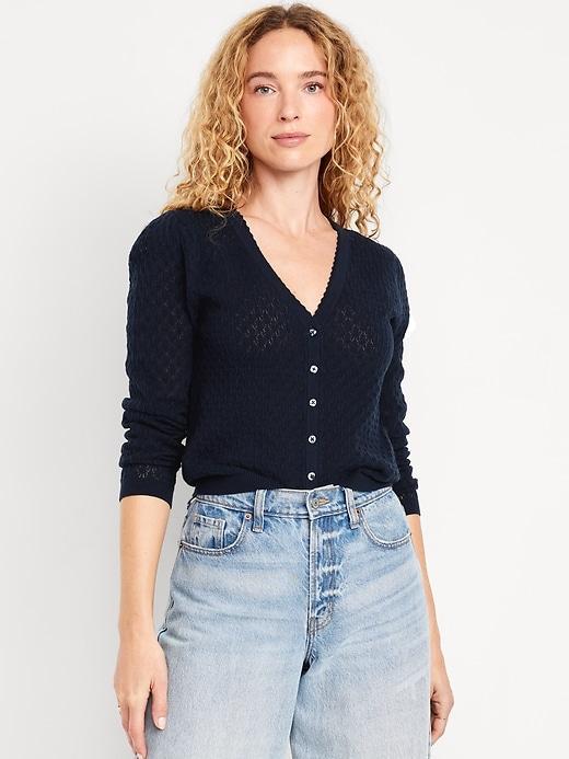 SoSoft Lite Pointelle Cardigan Product Image