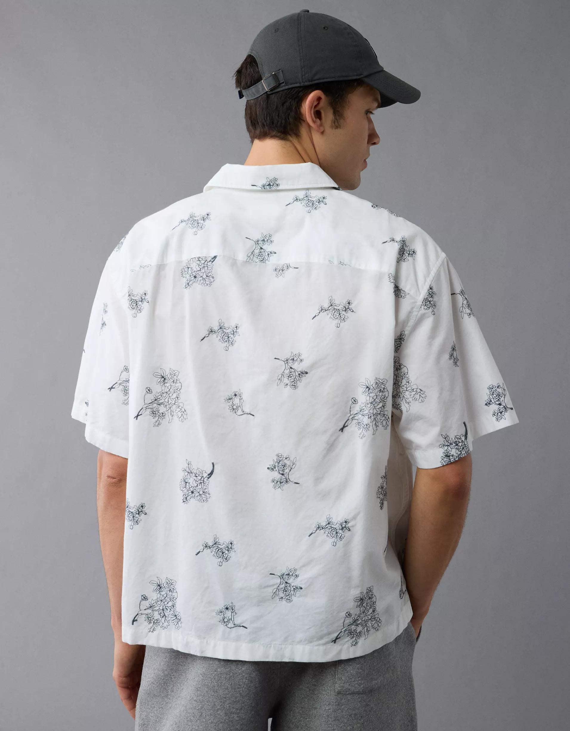 AE Poolside Floral Button-Up Shirt Product Image