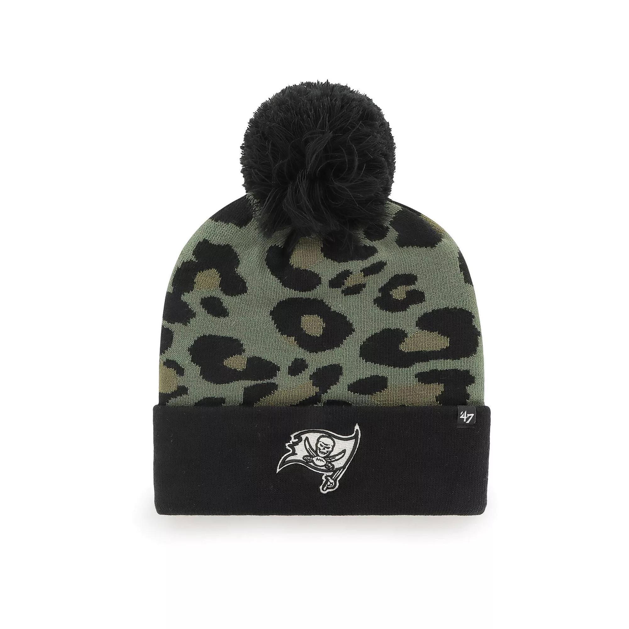 Womens 47 /Black Tampa Bay Buccaneers Bagheera Cuffed Knit Hat with Pom Product Image